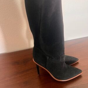 Schultz Black Suede Knee High Boots